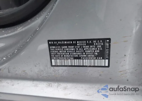 2020 Volkswagen Jetta 1.4T R-Line/1.4T S/1.4T Se from USA, damaged, VIN 3VWC57BU0LM102355